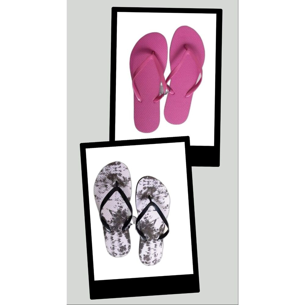 West Loop Women's Bundle of 2 NEW Flip Flops, Size L 9/10